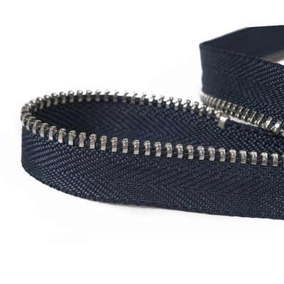 Black Brass Jean Zipper, Semi Auto Lock Slider Metal Zippers