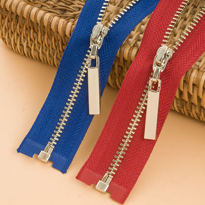Durable  Metal Zipper Gold Teeth Zinc Alloy Open Type Clothing Accessories