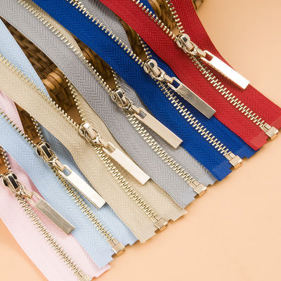 Durable  Metal Zipper Gold Teeth Zinc Alloy Open Type Clothing Accessories