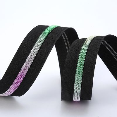 #5 Nylon Zipper Rainbow Teeth For Garments Suburban Wear Formal Dress