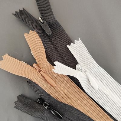 Colorful Reversible Invisible Zipper 3# Hidden Zippers Close-End  For Dresses