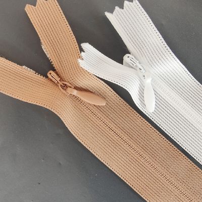 Colorful Reversible Invisible Zipper 3# Hidden Zippers Close-End  For Dresses