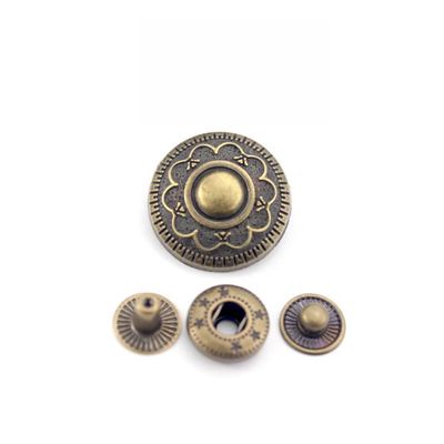 Custom Embossed Metal Snap Buttons With Logo For Coats Clothes
