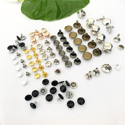 Shiny Silver Rivet Metal Rivet Snap Button For Decoration