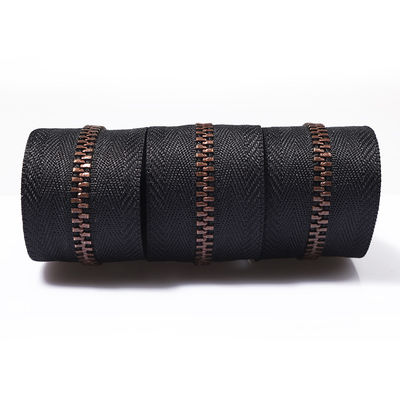 5# close end anti-copper metal zippers for women's clothes man jacket zipper custom metal zipper