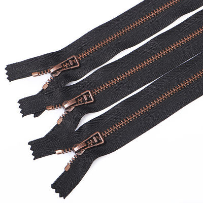 5# close end anti-copper metal zippers for women's clothes man jacket zipper custom metal zipper
