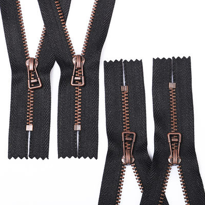 5# close end anti-copper metal zippers for women's clothes man jacket zipper custom metal zipper