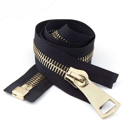 3#5#8#10#15#Metal zipper European style fine teeth Swiss teeth shiny gold zipper silver black nickel Self locking puller Metal zipper