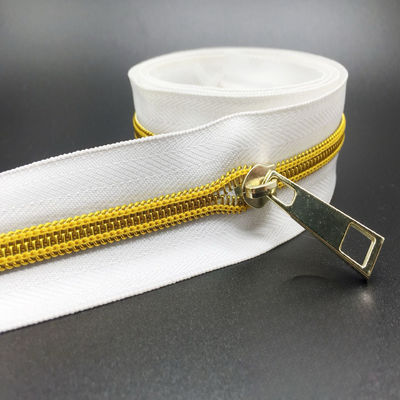 5# Nylon Zipper Gold Colorful Electroplating Teeth Gold And Silver Onion Zipper nylon zippers for sale