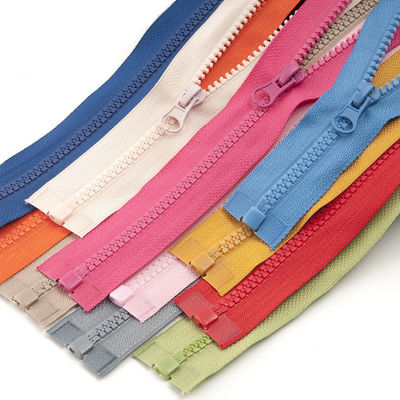 Custom Size Logo 5# Resin Zipper Plastic Molded Zipper Derlin Zipper