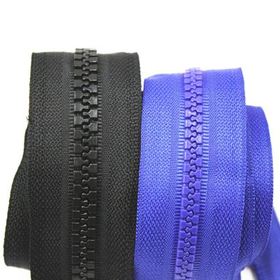 Plastic Zipper Custom 3# 5# Open End Double Open End Close End Long Chain Wholesale Factory Plastic Zippers