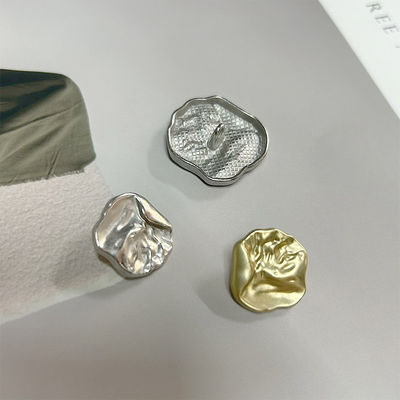 9MM Designer Silver Gold Sewing Coat Pearl Luxury Winter Rhinestone Metal Buttons For Clothing