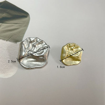 9MM Designer Silver Gold Sewing Coat Pearl Luxury Winter Rhinestone Metal Buttons For Clothing