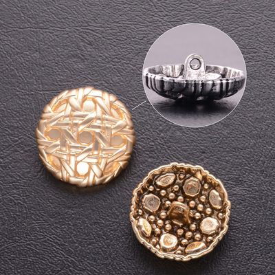 Custom Sewing Dome Retro Uniform Suit Buttons Shank Metal Button For Clothing