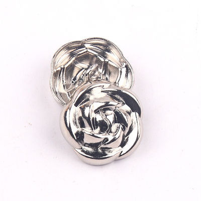 Rose shape  Brass Metal Fancy Logo Sewing Hook Buttons For Clothes Coat