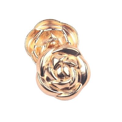 Rose shape  Brass Metal Fancy Logo Sewing Hook Buttons For Clothes Coat