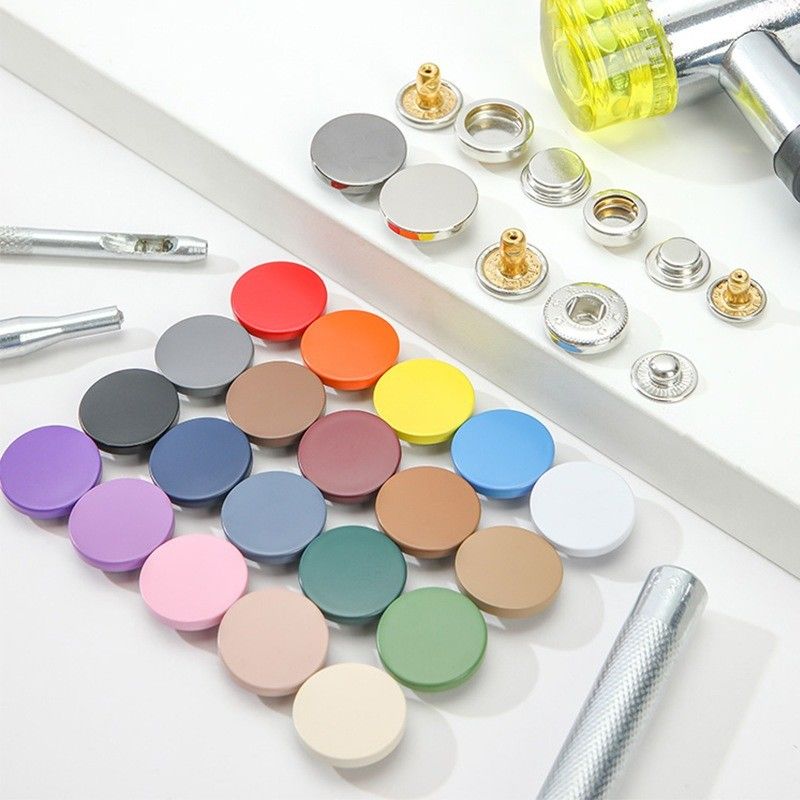 Decorative Accessories  Round Press Zinc Alloy Custom Metal Snap Buttons For Clothes