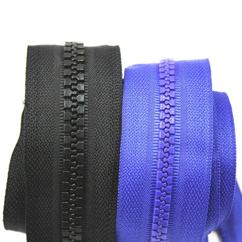 Plastic Zipper Custom 3# 5# Open End Double Open End Close End Long Chain Wholesale Factory Plastic Zippers